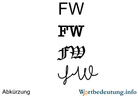 fw bedeutung.